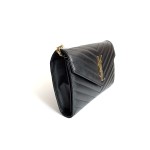 Saint Laurent Envelope Bag in Quilted Grain de Poudre Leather